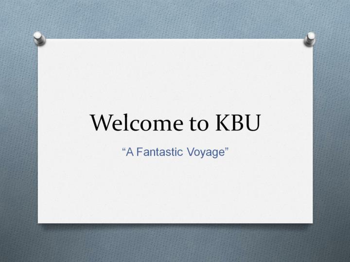 welcome to kbu