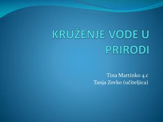 kru enje vode u prirodi