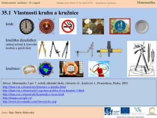 35 1 vlastnosti kruhu a kru nice