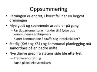 oppsummering