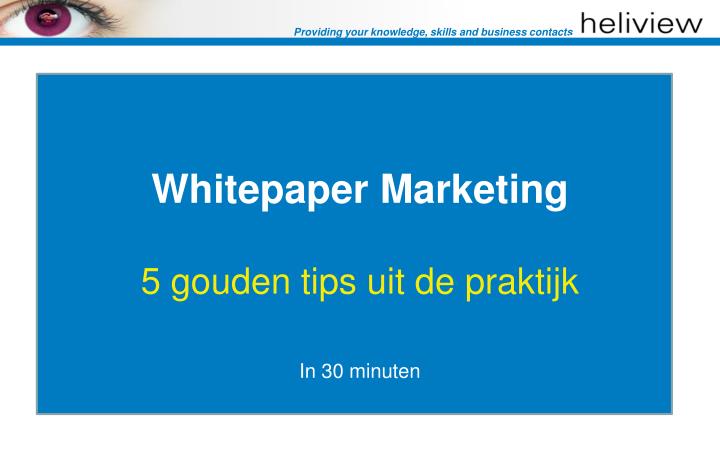 whitepaper marketing