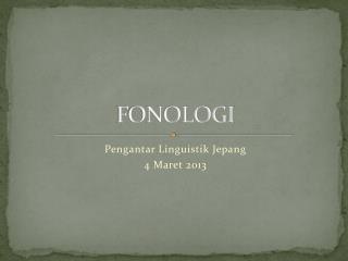 fonologi