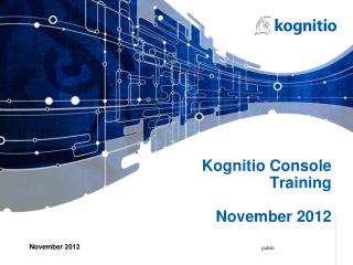 Kognitio Console Training November 2012