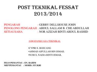 post teknikal fessat 2013 2014