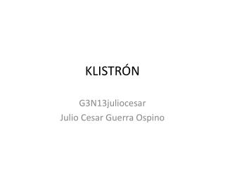 klistr n