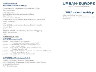 14.30-14:45 Joint Programming I nitiative Urban Europe Valentina Stefanini Contact point JPI UE