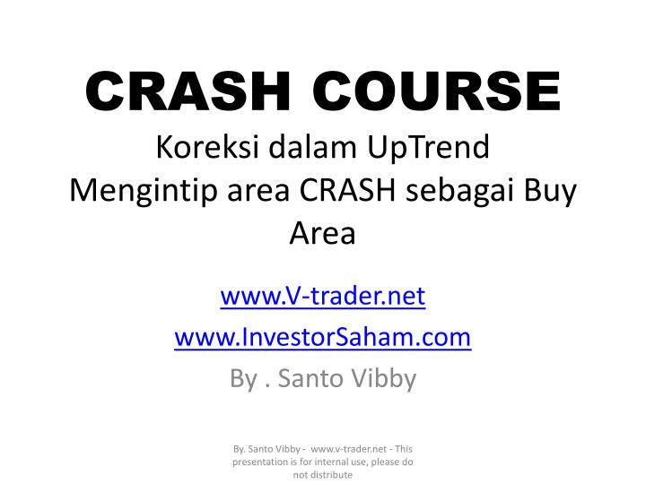 crash course koreksi dalam uptrend mengintip area crash sebagai buy area