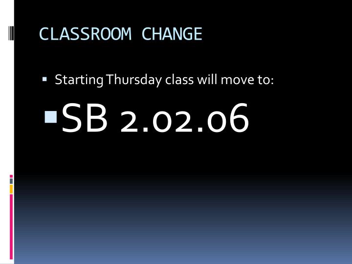 classroom change