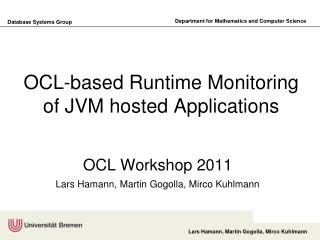 OCL-based Runtime Monitoring of JVM hosted Applications