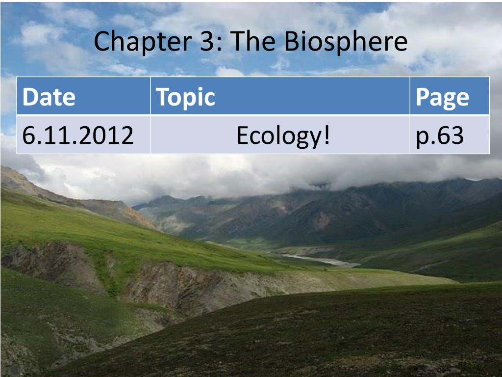 PPT - Chapter 3: The Biosphere PowerPoint Presentation, free download ...
