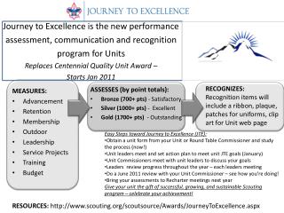 RESOURCES: scouting/scoutsource/Awards/JourneyToExcellence.aspx