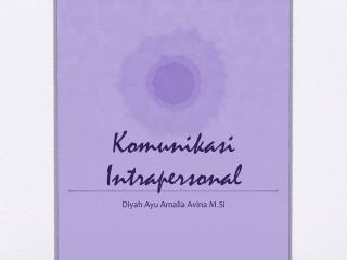 komunikasi intrapersonal