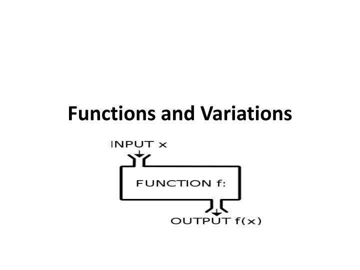 functions and variations