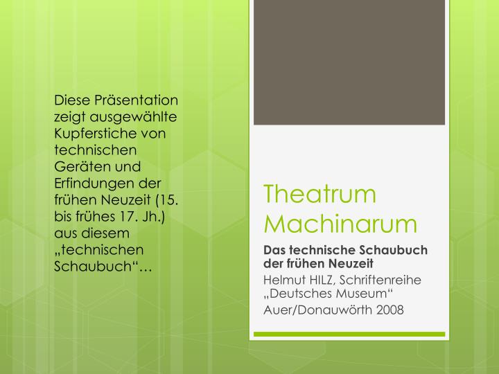 theatrum machinarum