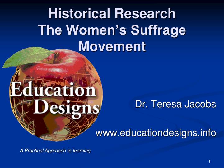 historical research the women s suffrage movement