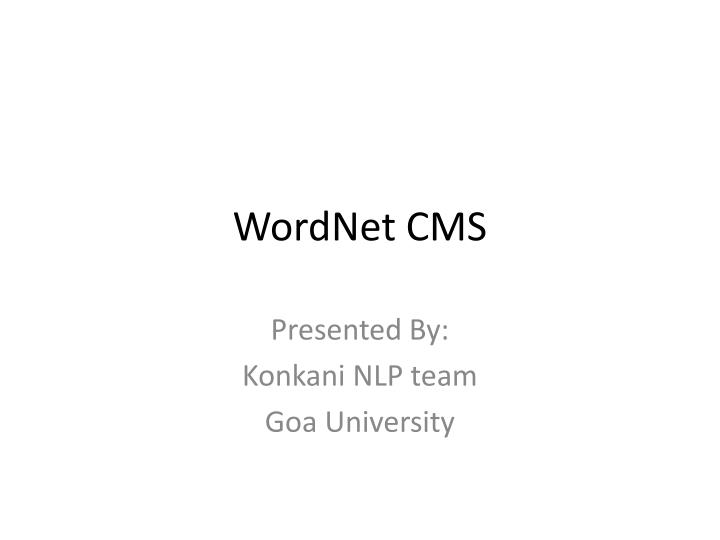 wordnet cms