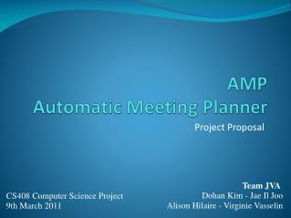 AMP Automatic Meeting Planner