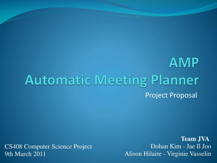 amp automatic meeting planner