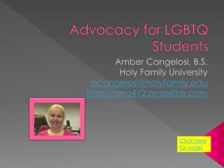 Advocacy for LGBTQ Students