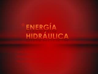 energ a hidr ulica