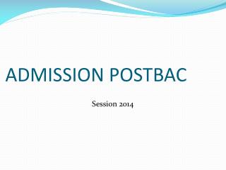 admission postbac