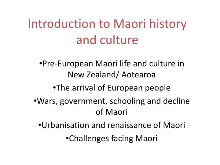 introduction to maori history and culture