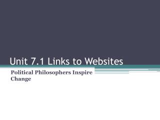 Unit 7.1 Links to Websites