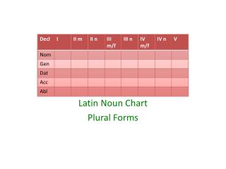 latin noun chart plural forms