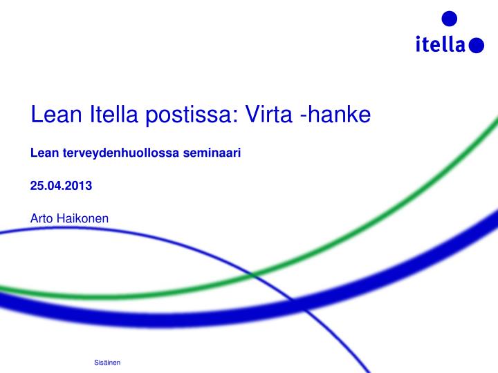 lean itella postissa virta hanke