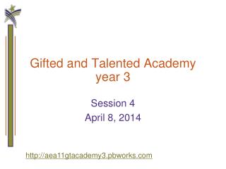 Gifted and Talented Academy year 3