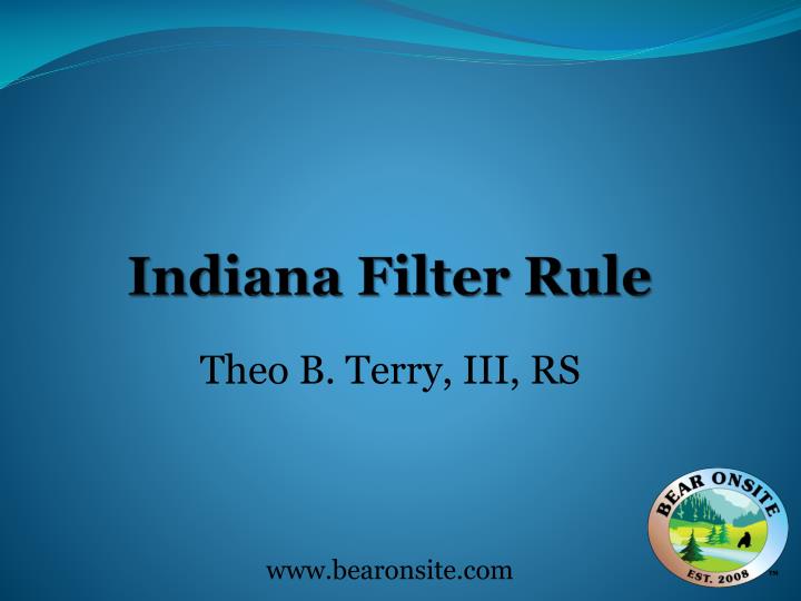 indiana filter rule
