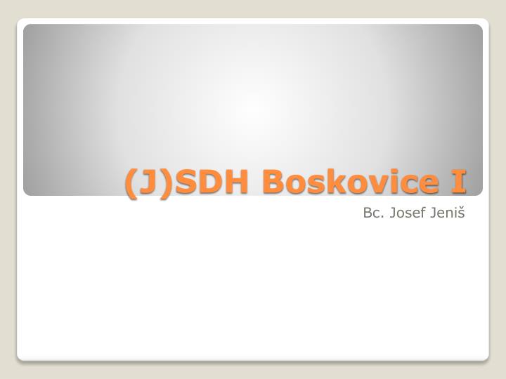 j sdh boskovice i