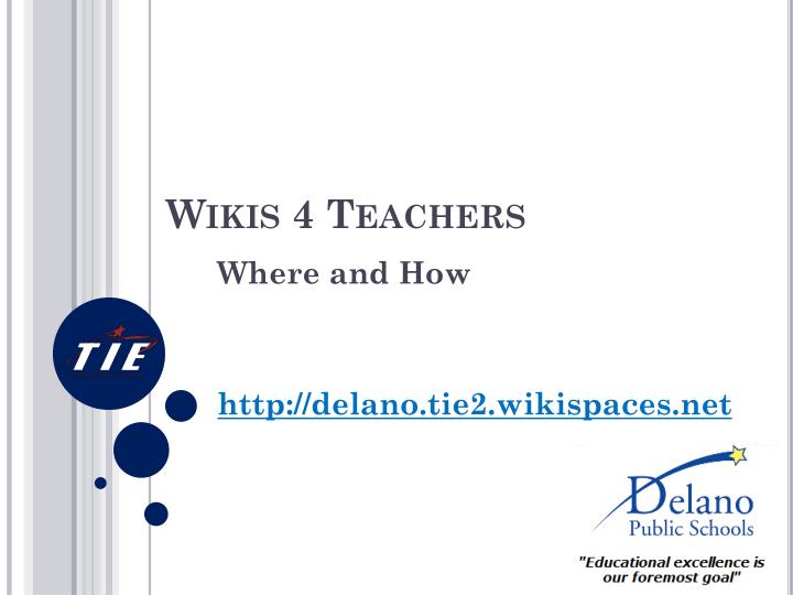 wikis 4 teachers