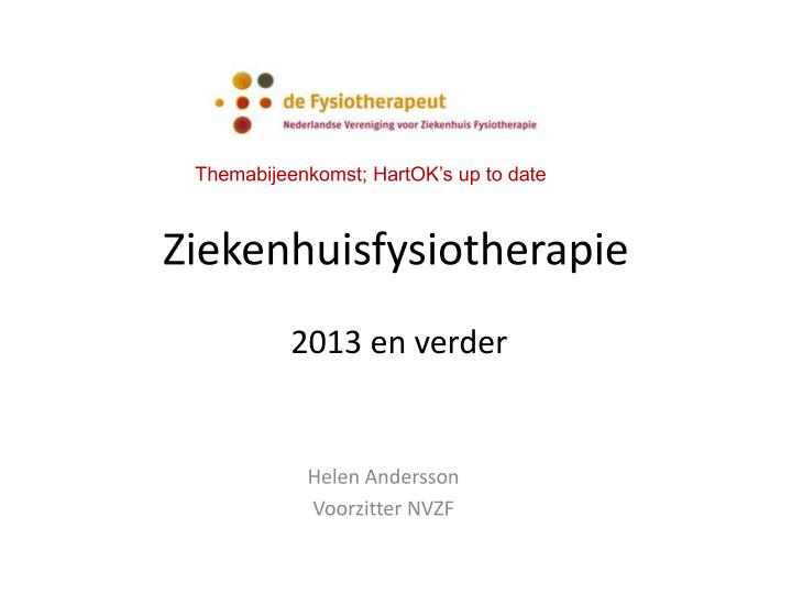 ziekenhuisfysiotherapie