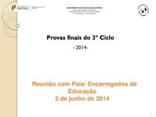 provas finais do 3 ciclo 2014