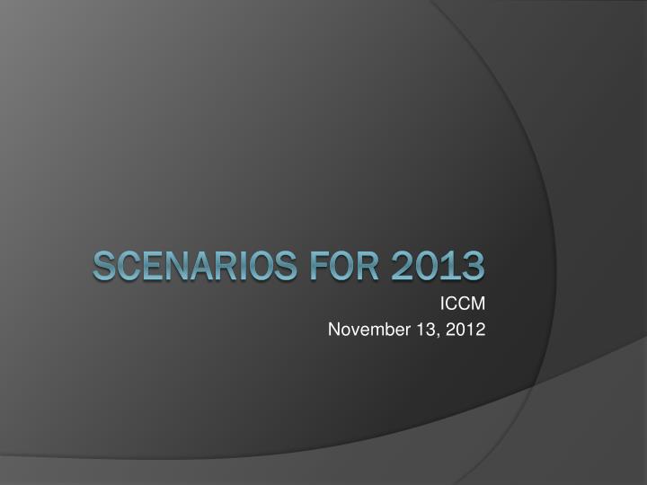 iccm november 13 2012