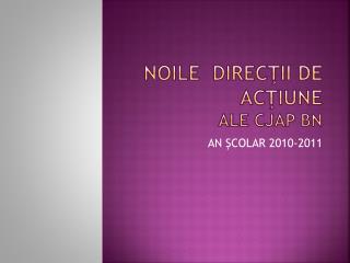 noile direc ii de ac iune ale cjap bn