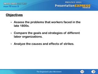 Assess the problems that workers faced in the late 1800s.