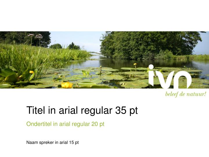 titel in arial regular 35 pt