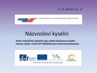 n zvoslov kyselin