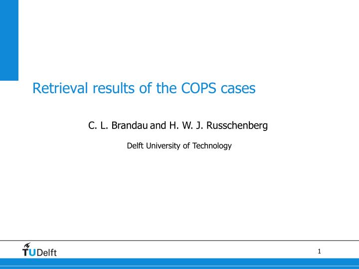 retrieval results of the cops cases