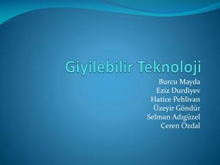 giyilebilir teknoloji