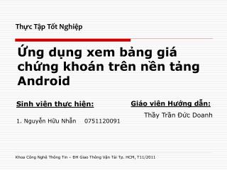 ng d ng xem b ng gi ch ng kho n tr n n n t ng android