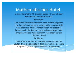 Mathematisches Hotel