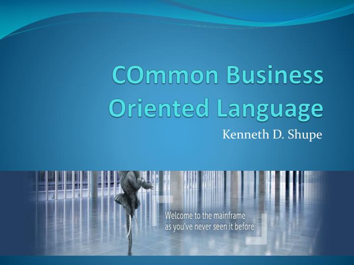 common business oriented language
