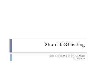 Shunt-LDO testing