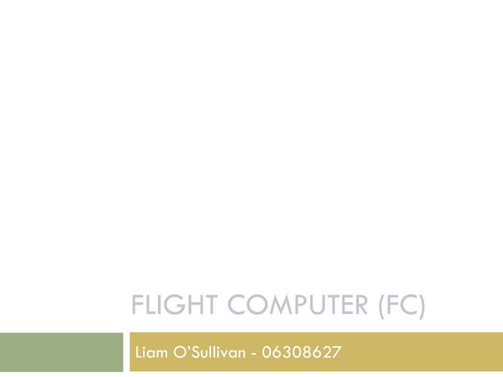 flight computer fc