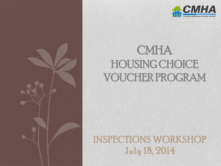 cmha housing choice voucher program