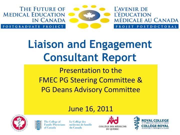 liaison and engagement consultant report