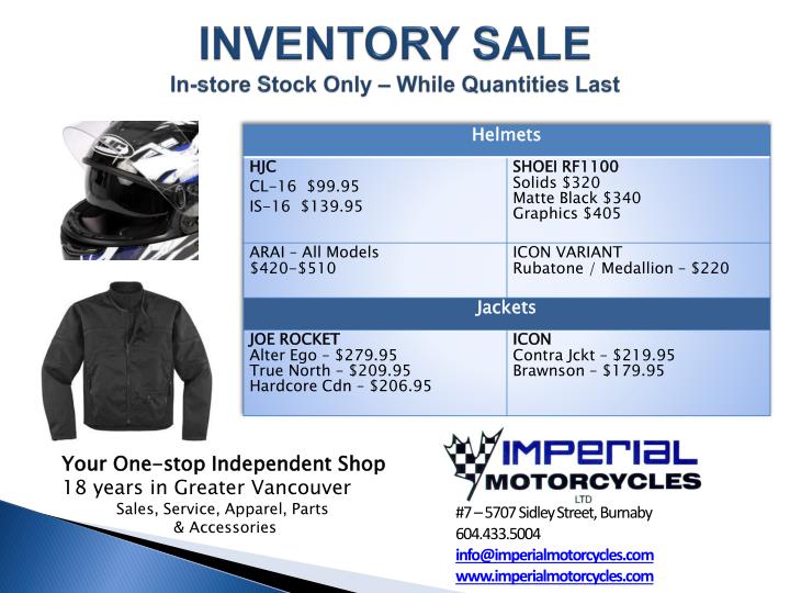 inventory sale i n store stock only while quantities last